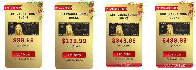 Ivanka Trump Bucks check out